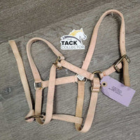 Nylon Halter, attached nylon catch strap *gc, clean, stains, faded, discolored
