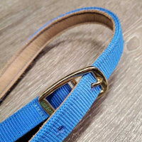 Narrow Stiff Nylon Halter, suede lined crown, snap *vgc, clean, mnr stains & edge rubs
