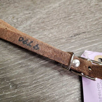 Narrow Leather Strap, Buckle, 2 Metal Keepers *vgc/xc, mnr scraped edges
