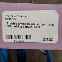 Braided Nylon Headstall *gc, frays, dirt, oxidized
