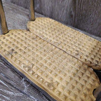 Fine Stirrup Irons, grips *gc, yellowed, scratches, dirt & stains, rust? spots
