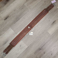 Nylon Web Neoprene Velcro Liner Girth, 2x els, D Ring *vgc/gc, clean & mnr dirt?residue, chipped edge, stretched els, rubs, faded
