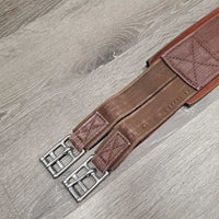 Nylon Web Neoprene Velcro Liner Girth, 2x els, D Ring *vgc/gc, clean & mnr dirt?residue, chipped edge, stretched els, rubs, faded
