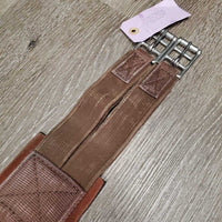 Nylon Web Neoprene Velcro Liner Girth, 2x els, D Ring *vgc/gc, clean & mnr dirt?residue, chipped edge, stretched els, rubs, faded
