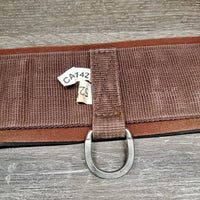 Nylon Web Neoprene Velcro Liner Girth, 2x els, D Ring *vgc/gc, clean & mnr dirt?residue, chipped edge, stretched els, rubs, faded
