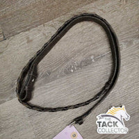 1 ONLY Wide Leather Braided Rein *gc, clean, scrapes, rough back, crackles, dry, stiff
