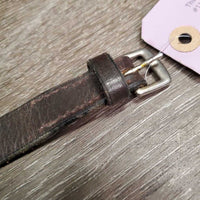 1 ONLY Wide Leather Braided Rein *gc, clean, scrapes, rough back, crackles, dry, stiff
