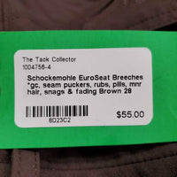 EuroSeat Breeches *gc, seam puckers, rubs, pills, mnr hair, snags & fading
