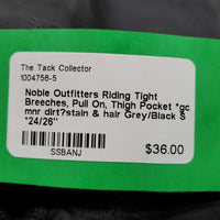 Riding Tight Breeches, Pull On, Thigh Pocket *gc, mnr dirt?stain & hair
