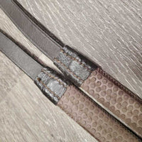 Pr Rubber Reins *vgc/xc, clean, stiff, mnr residue, edge scrapes & creases