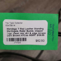 Rsd Leather Standing Martingale, Roller Buckle, stopper *vgc, clean, mnr dirt & edge scrapes

