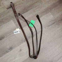 Flat Leather Standing Martingale *gc, N0 stopper, dry, stiff, older, scraped edges, crackles, creases, dirt
