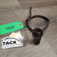 Leather Flash Strap, Slip on Noseband Attachment *vgc, trimmed, clean, edge scrapes & rubs, missing keeper, dry, stiff
