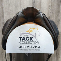17.5 *adj *Set XW 6.5" Schleese Obrigado Monoflap Dressage Saddle, Navy Schleese Cover, Lg Exterior Front Blocks, Wool Flocking, Shouler Relief, Rear Gusset Panels, for Short Back, Flaps: 17"L x 10"W Serial #: 2-RW-SR PLUS 17352S0816