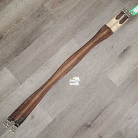 Padded Narrow Leather Girth, 1 els *fair, older, dirty, stiff, dry, deep creases
