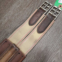 Padded Narrow Leather Girth, 1 els *fair, older, dirty, stiff, dry, deep creases

