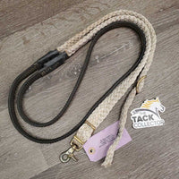Braided Nylon & Soft Rubber Loop Roper - Barrel Reins, 2 Conway Buckles, 1 Snap *gc, dirt, hair, rust, stains, rubs
