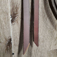 Soft Leather, Rawhide, Futurity Knot Headstall, Hair Tassle, Thick Split Reins, TomThumb, Quick Change *xc, mnr stains, edge scrapes, film & loose/undone laces, shedding tassles
