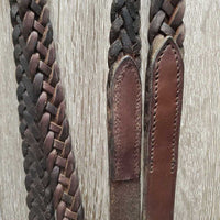 Monocrown FS/Rsd Padded Figure 8 Bridle, Laced Reins *xc/vgc, clean, mnr faded, rubs & dirt?residue, older?, mnr stiff
