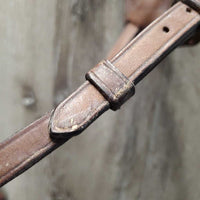 Monocrown FS/Rsd Padded Figure 8 Bridle, Laced Reins *xc/vgc, clean, mnr faded, rubs & dirt?residue, older?, mnr stiff
