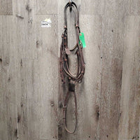 Monocrown FS/Rsd Padded Figure 8 Bridle, Laced Reins *xc/vgc, clean, mnr faded, rubs & dirt?residue, older?, mnr stiff