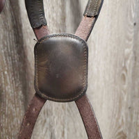 Monocrown FS/Rsd Padded Figure 8 Bridle, Laced Reins *xc/vgc, clean, mnr faded, rubs & dirt?residue, older?, mnr stiff