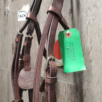 Monocrown FS/Rsd Padded Figure 8 Bridle, Laced Reins *xc/vgc, clean, mnr faded, rubs & dirt?residue, older?, mnr stiff
