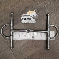 Med Full Cheek Snaffle Bit *gc, clean, scuffs, residue, stains

