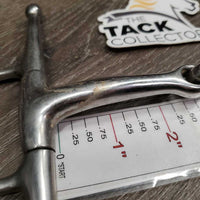 Med Full Cheek Snaffle Bit *gc, clean, scuffs, residue, stains
