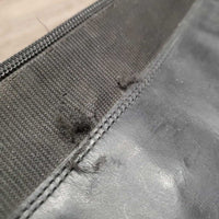 Leather Half Chaps, Back Zipper *gc, mnr dirt, creases & folds, elastic: threads & snags, faded
