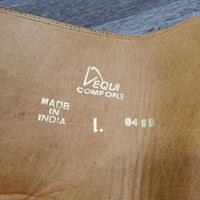 Leather Half Chaps, Back Zipper *gc, mnr dirt, creases & folds, elastic: threads & snags, faded
