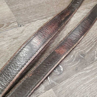 Thick Nylon Lined Stirrup Leathers *gc, scrapes, rubs, clean, dents, scratches, rubs, scraped back streched, holes
