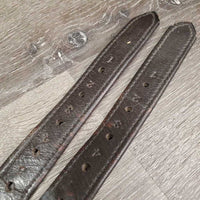 Thick Nylon Lined Stirrup Leathers *gc, scrapes, rubs, clean, dents, scratches, rubs, scraped back streched, holes
