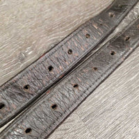 Thick Nylon Lined Stirrup Leathers *gc, scrapes, rubs, clean, dents, scratches, rubs, scraped back streched, holes

