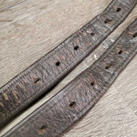 Thick Nylon Lined Stirrup Leathers *gc, scrapes, rubs, clean, dents, scratches, rubs, scraped back streched, holes

