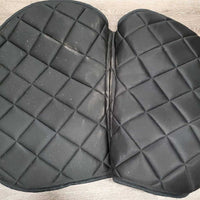 Glitter Quilt Jumper Saddle Pad, 2x piping *gc, mnr stains, dirt, rubs, hair, bare glitter, threads
