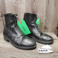 JUNIORS Paddock Boots, Zips *gc/fair, clean, rubs, dents, insideL dirty, rubs, missing & curled insoles