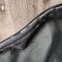 Nylon Collapsible Grooming Tote Bag, Zipper Top *gc/fair, clean, No Shoulder Strap, tape, v.sticky/stuck zipper, peeled edges
