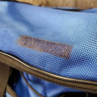 Nylon Collapsible Grooming Tote Bag, Zipper Top *gc/fair, clean, No Shoulder Strap, tape, v.sticky/stuck zipper, peeled edges
