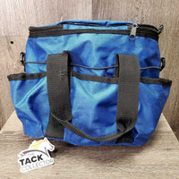 Nylon Collapsible Grooming Tote Bag, Zipper Top *gc/fair, clean, No Shoulder Strap, tape, v.sticky/stuck zipper, peeled edges
