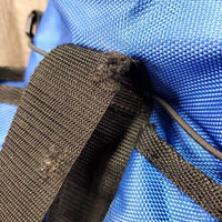 Nylon Collapsible Grooming Tote Bag, Zipper Top *gc/fair, clean, No Shoulder Strap, tape, v.sticky/stuck zipper, peeled edges
