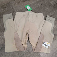 EuroSeat Breeches *gc/fair, v.stretched & stained seat, v.rubbed & pilly, seam puckers

