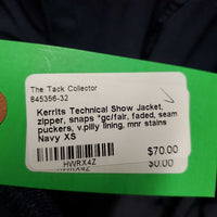 Technical Show Jacket, zipper, snaps *gc/fair, faded, seam puckers, v.pilly lining, mnr stains