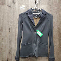 Hvy Show Jacket, Zipper, snaps *gc, undone pit seam, seam puckers, crinkles, pit stains, missing button

