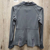 Hvy Show Jacket, Zipper, snaps *gc, undone pit seam, seam puckers, crinkles, pit stains, missing button
