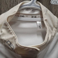 JUNIORS LS Show Shirt, Zipper, snap collar *gc, dingy collar & cuffs, pits