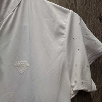 SS Show Shirt, 1/4 Snap Up, snap collar, bling *gc, pit stains, rubs, snag
