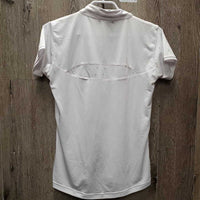 SS Show Shirt, 1/4 Snap Up, snap collar, bling *gc, pit stains, rubs, snag