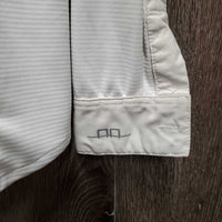 JUNIORS LS Show Shirt, Zipper, snap collar *gc, dingy collar & cuffs
