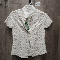 SS Show Shirt *gc/fair, No Collar, v.puckered, shrunk?, dingy, mnr pits, older